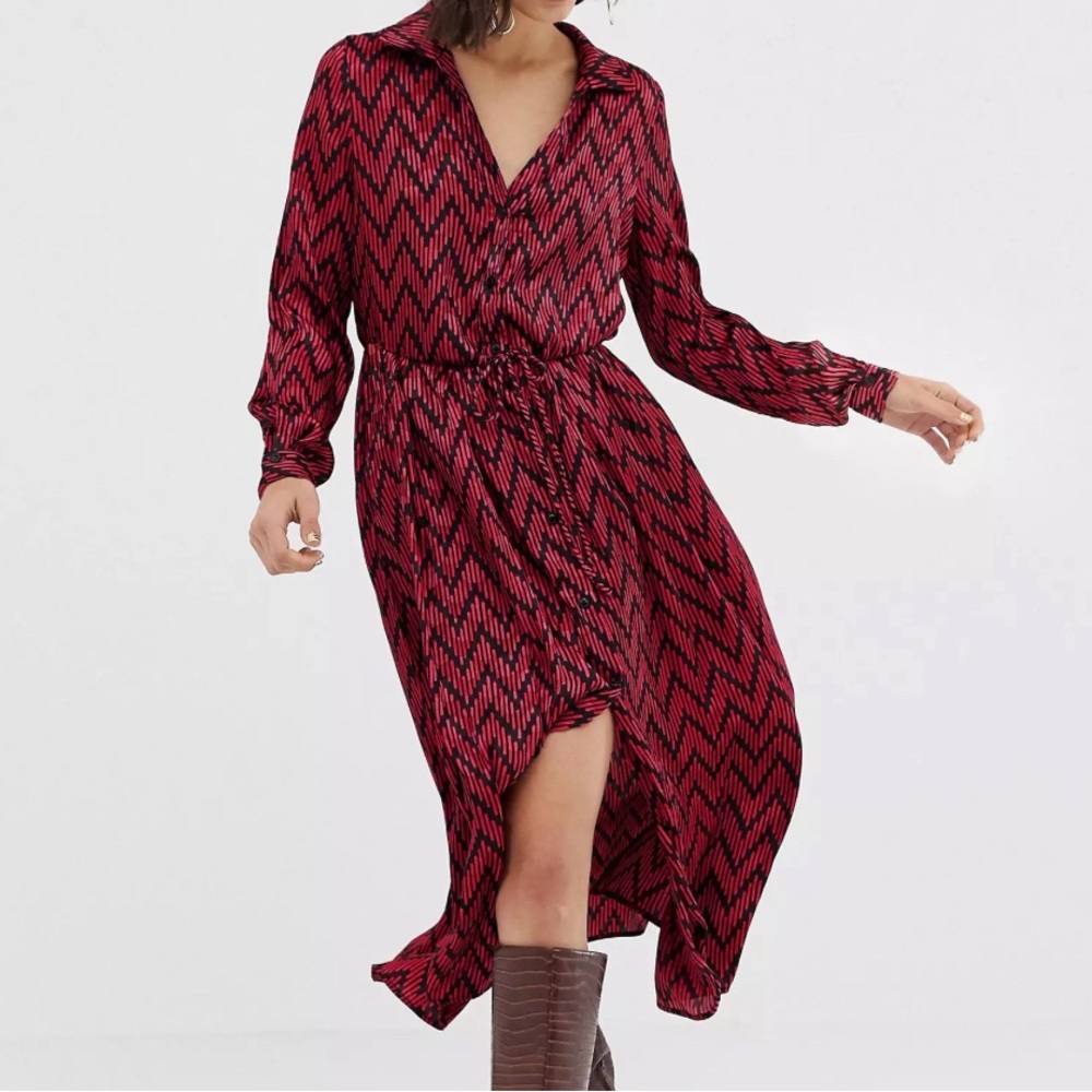 MANGO zig zag dress